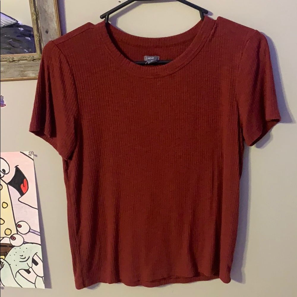 maroon red aerie shirt